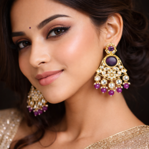 royal amara kundan earrings