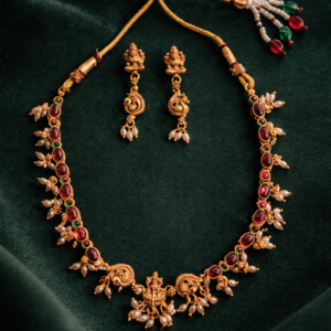 traditional gold lakshmi divine heritage set
