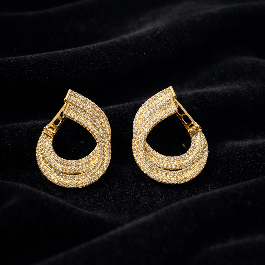 celestia ad sparkle drop earrings with gold plating celestia ad sparkle drop earrings with gold plating