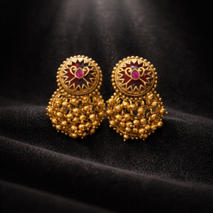 antique gold plated earrings