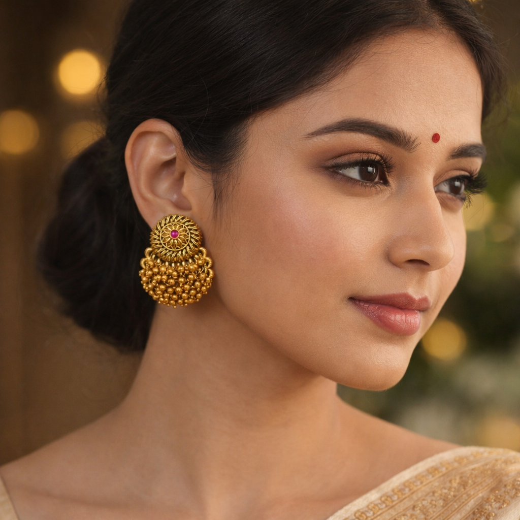royal sunburst jhumka earrings royal sunburst jhumka earrings