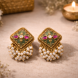 rajwada pearl charm earrings